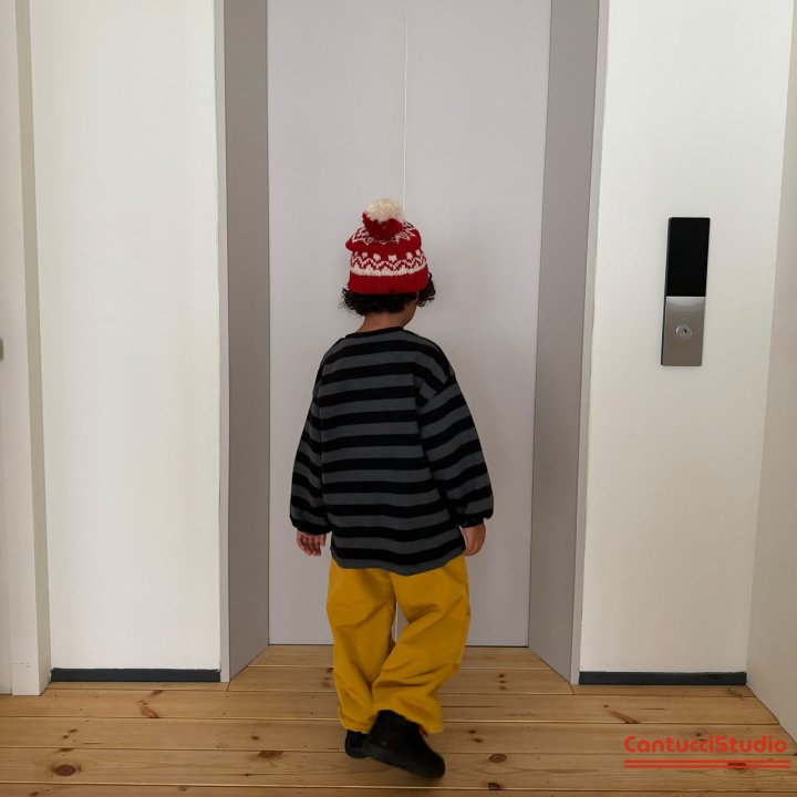 【予約】cocoa border T  / cantucci studio (XS-XL, Adult)