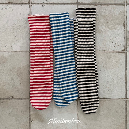 【予約】friends border socks  / minibonbon