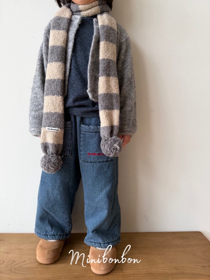 【予約】choco denim pants / minibonbon (XS-JL)