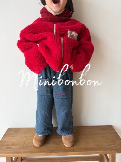 【予約】choco denim pants / minibonbon (XS-JL)