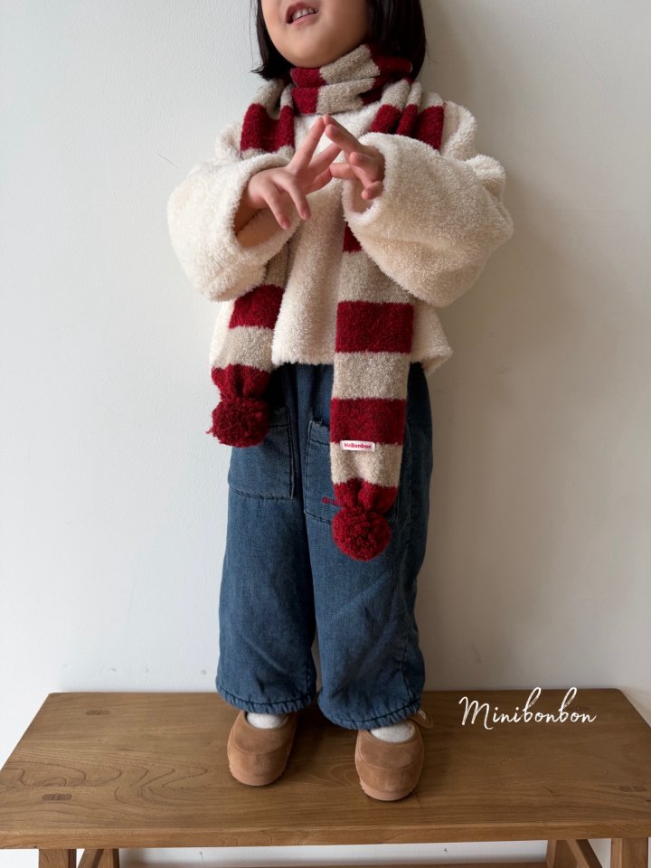 【予約】choco denim pants / minibonbon (XS-JL)