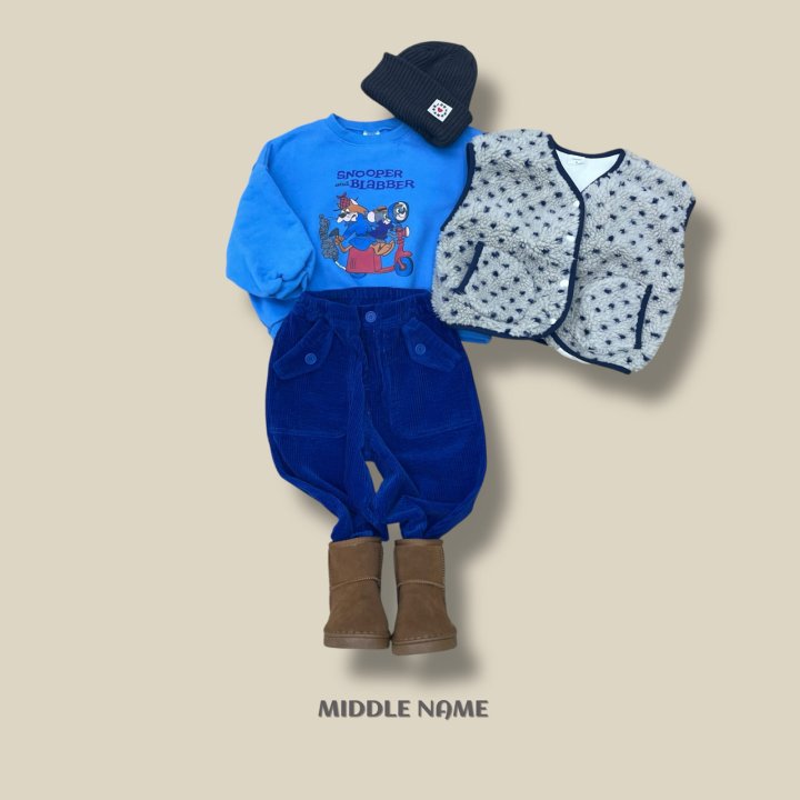 【予約】boa vest / middle name (S-JM) 덤블