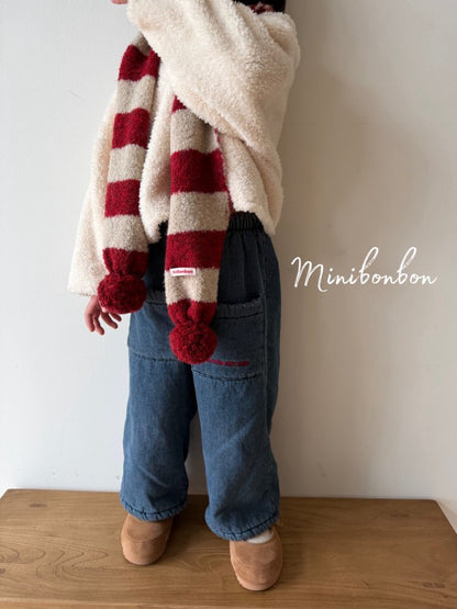 【予約】choco denim pants / minibonbon (XS-JL)