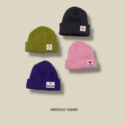 【予約】knit patch beanie  / middle name