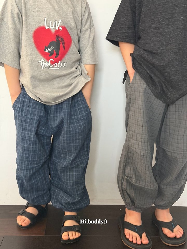 【予約】check jogger pants / hibuddy(S-JL)