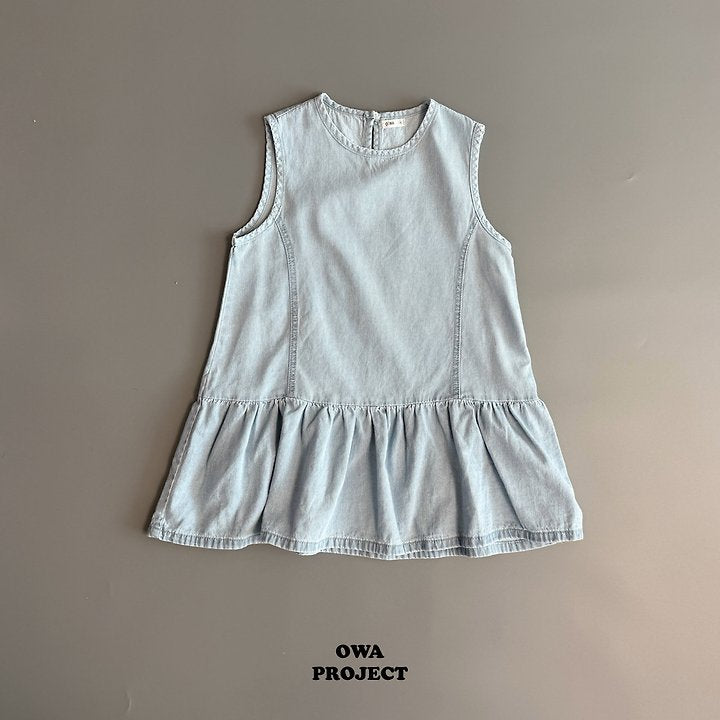 【予約】denim one-piece / owa (S-JS)절개청원피스