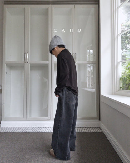 【予約】earth wide denim pants / oahu (S-JXL)