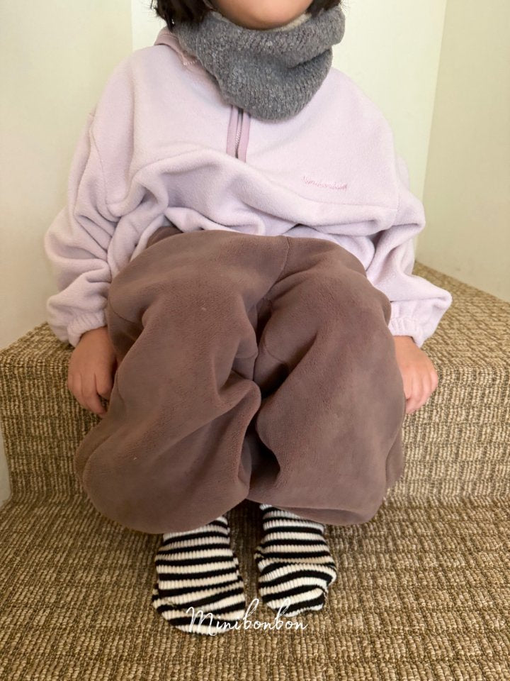 【予約】hood half zip up  / minibonbon (XS-JL)