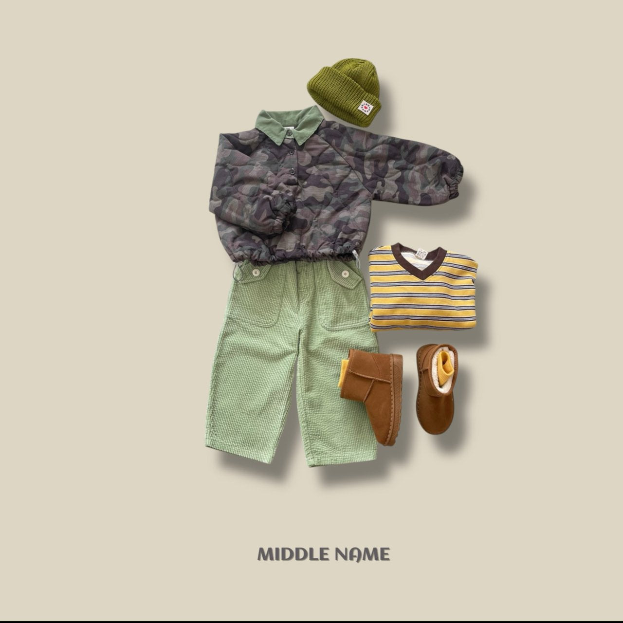 【予約】camouflagey bonding T  / middle name (S-JM)