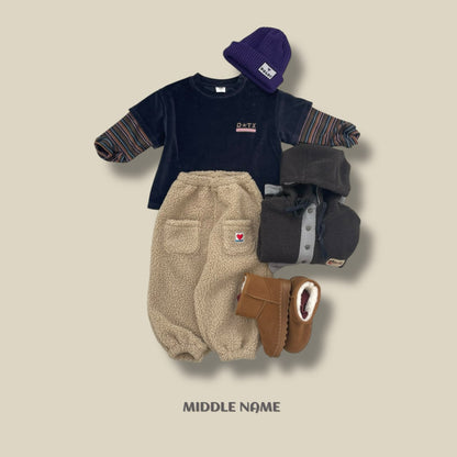 【予約】velour layered T  / middle name (S-JM)