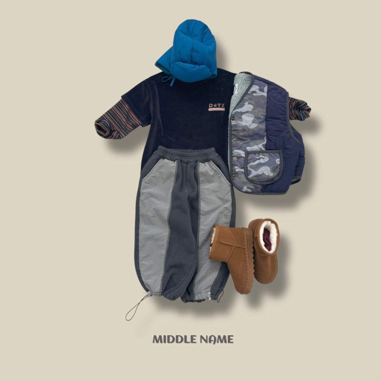 【予約】velour layered T  / middle name (S-JM)