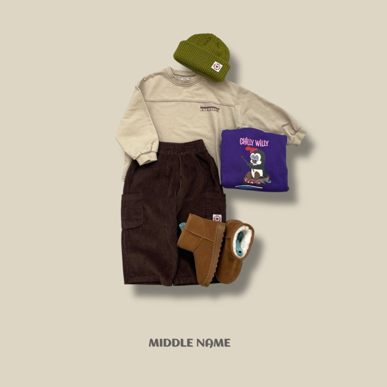 【予約】pigment line T  / middle name (S-JM)