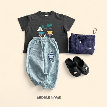 【予約】check jogger pants / middle nameS-JM