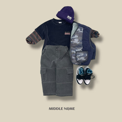 【予約】velour layered T  / middle name (S-JM)