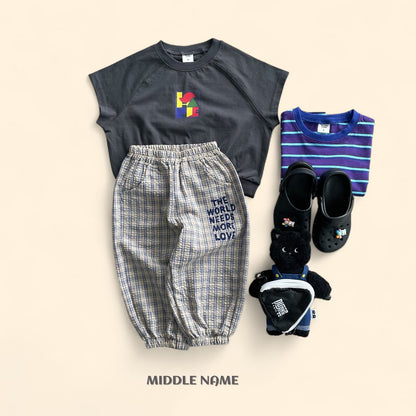 【予約】check jogger pants / middle nameS-JM
