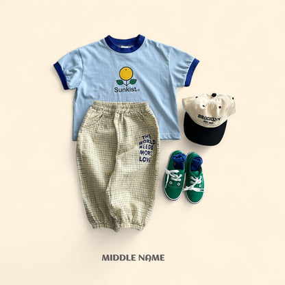 【予約】check jogger pants / middle nameS-JM