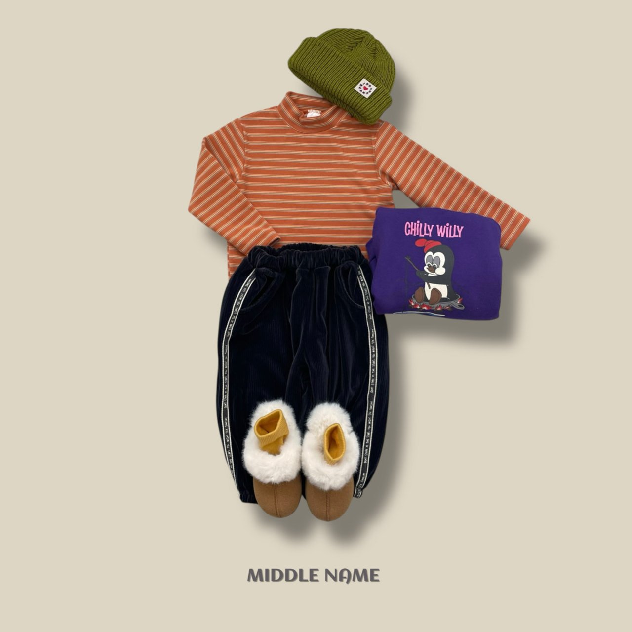 【予約】border half polo T  / middle name (S-JM)