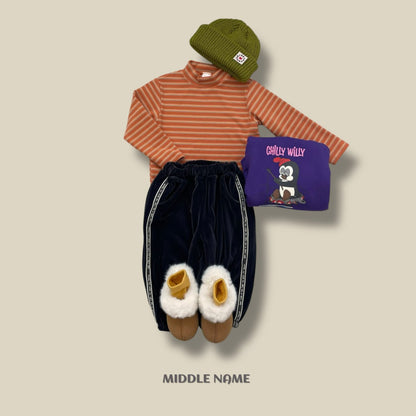 【予約】border half polo T  / middle name (S-JM)