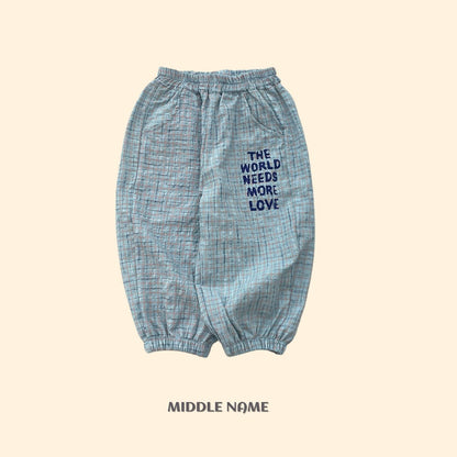【予約】check jogger pants / middle nameS-JM