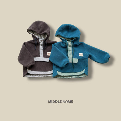 【予約】fleece hood anorak  / middle name (S-JM)
