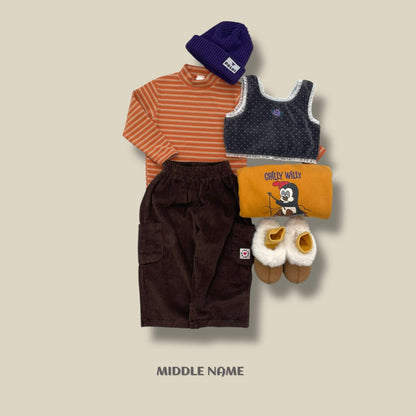 【予約】border half polo T  / middle name (S-JM)