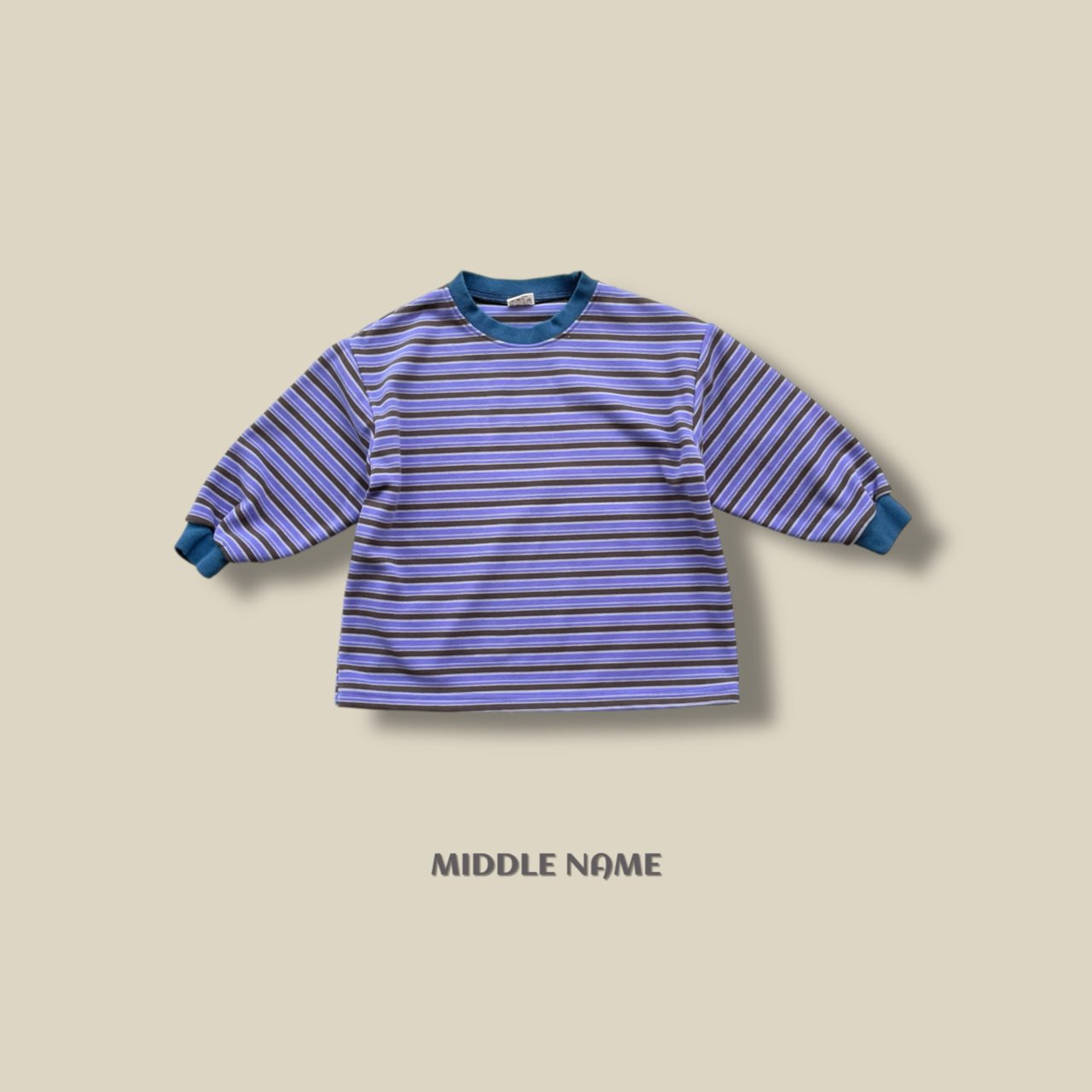 【予約】peach border T  / middle name (S-JM)