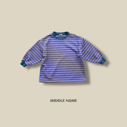 【予約】peach border T  / middle name (S-JM)