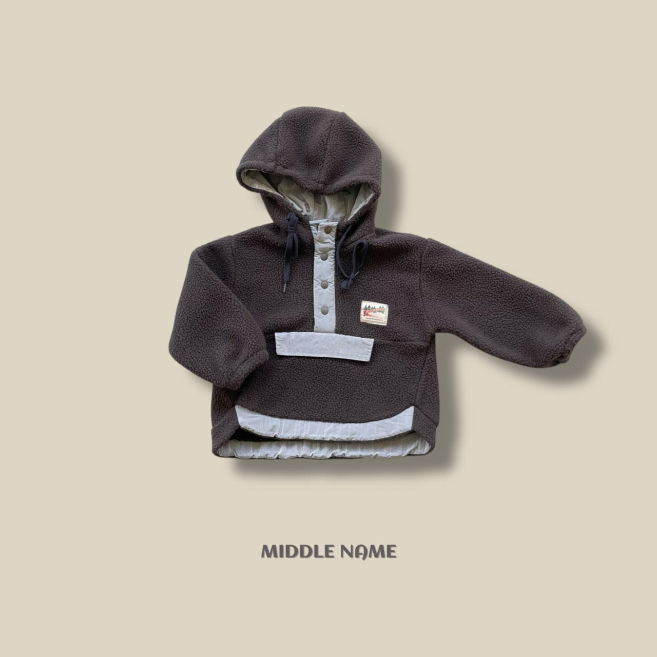 【予約】fleece hood anorak  / middle name (S-JM)