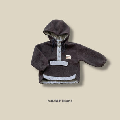 【予約】fleece hood anorak  / middle name (S-JM)