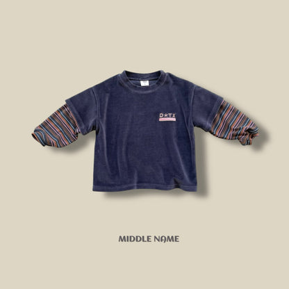 【予約】velour layered T  / middle name (S-JM)
