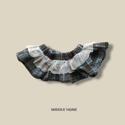【予約】check layered skirt  / middle name (S-JM)　