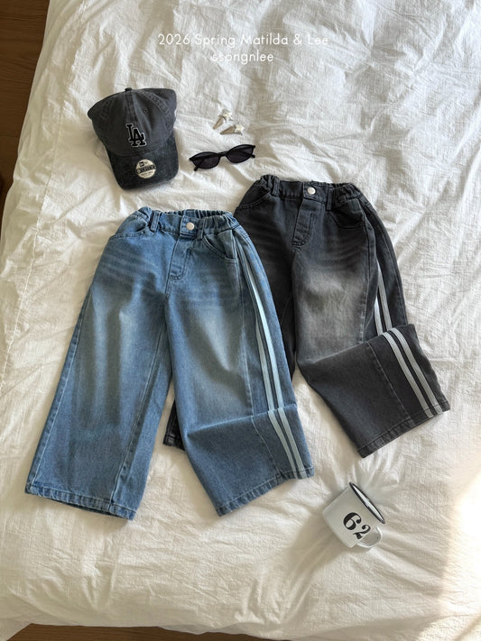 【予約】ライントラックデニム / matilda&lee (5-19号)