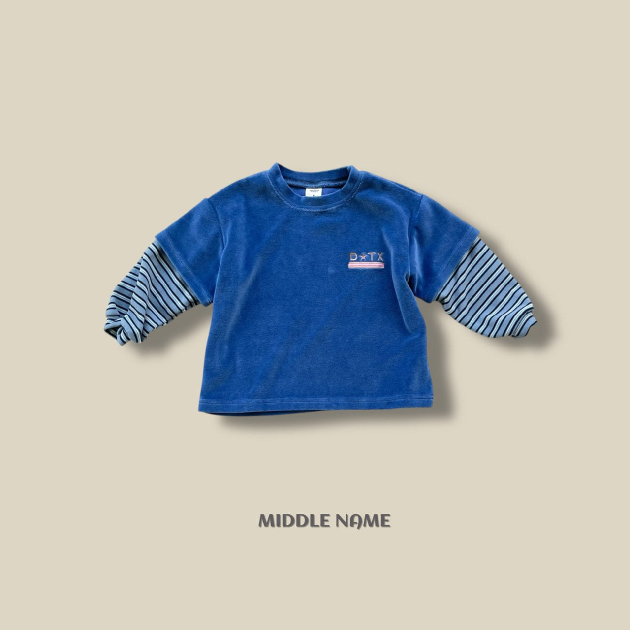 【予約】velour layered T  / middle name (S-JM)