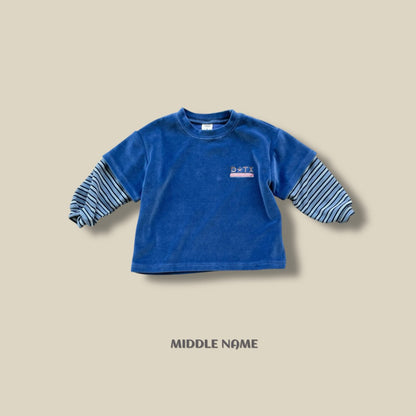 【予約】velour layered T  / middle name (S-JM)
