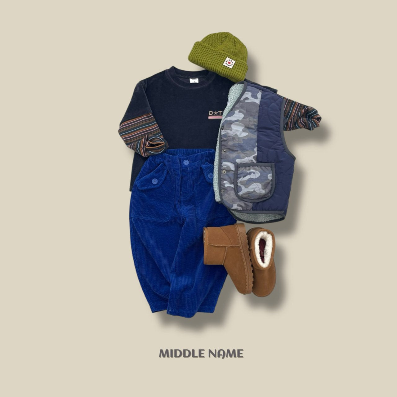 【予約】velour layered T  / middle name (S-JM)