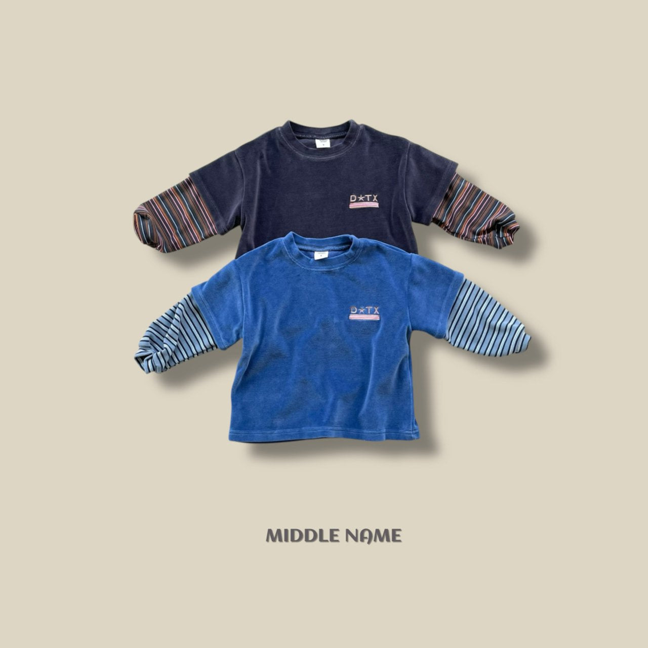 【予約】velour layered T  / middle name (S-JM)