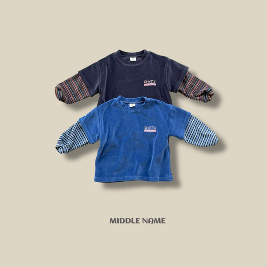 【予約】velour layered T  / middle name (S-JM)
