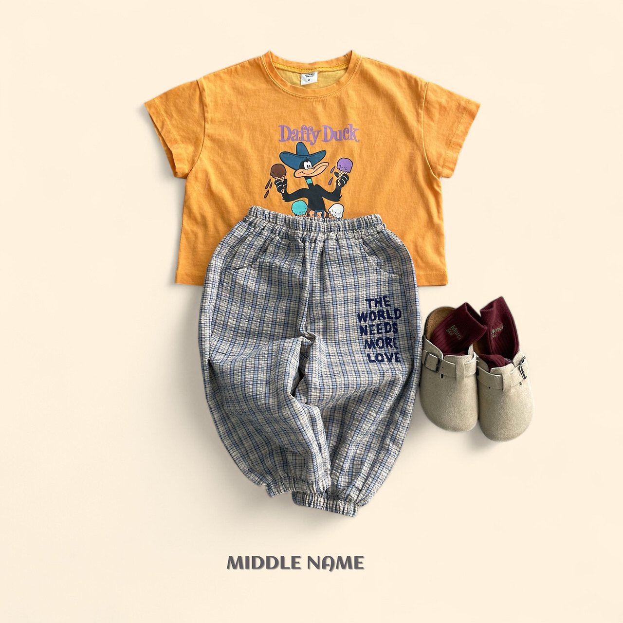 【予約】check jogger pants / middle nameS-JM
