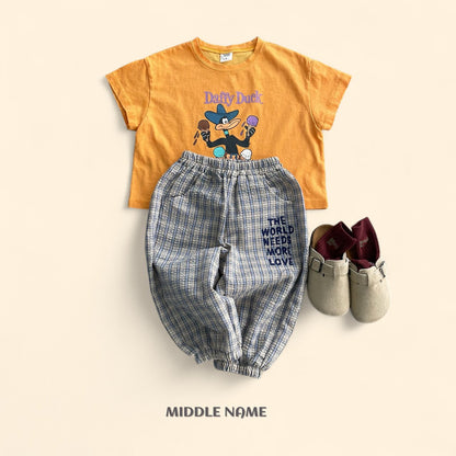 【予約】check jogger pants / middle nameS-JM