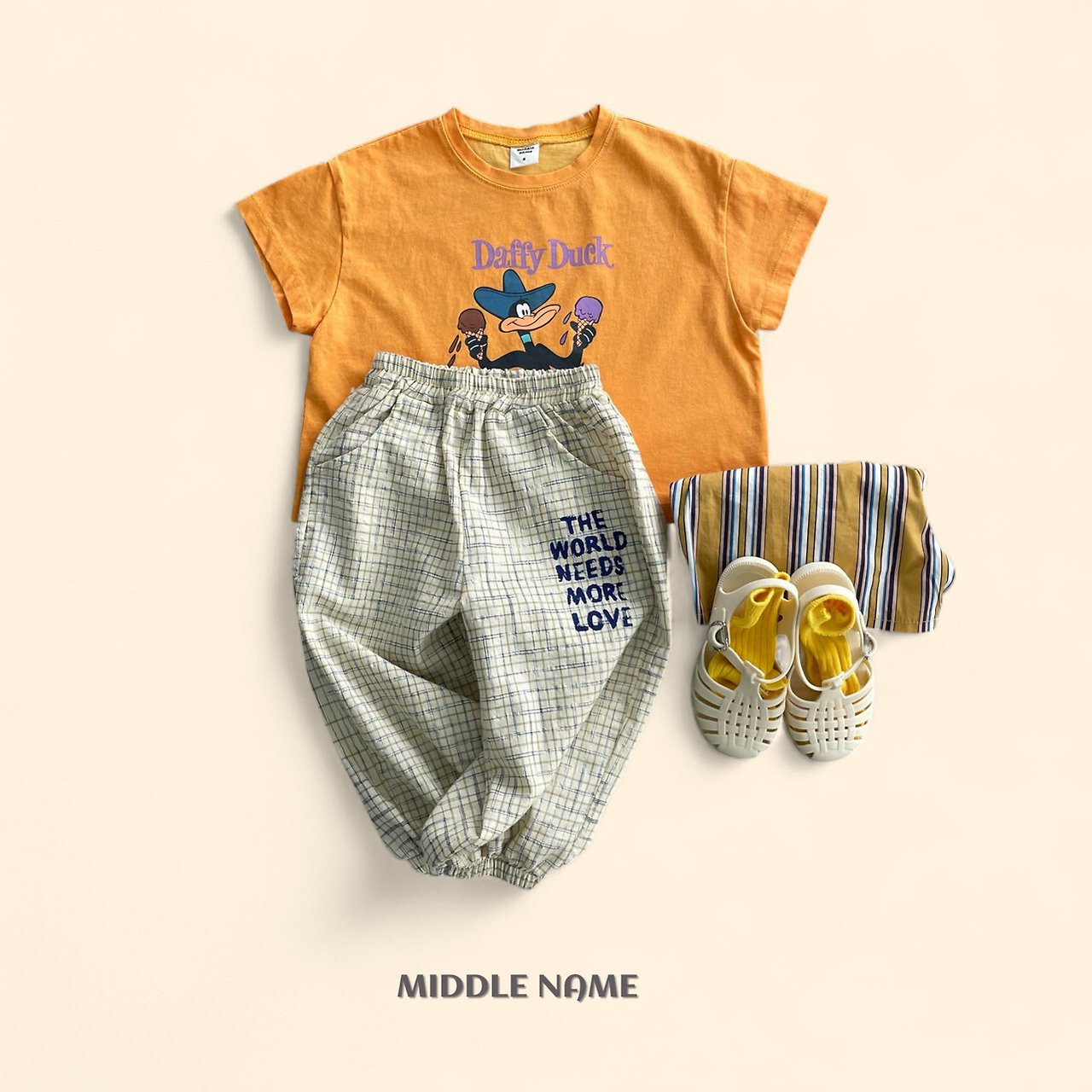 【予約】check jogger pants / middle nameS-JM