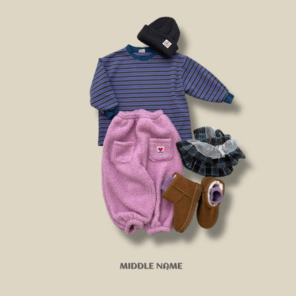 【予約】peach border T  / middle name (S-JM)