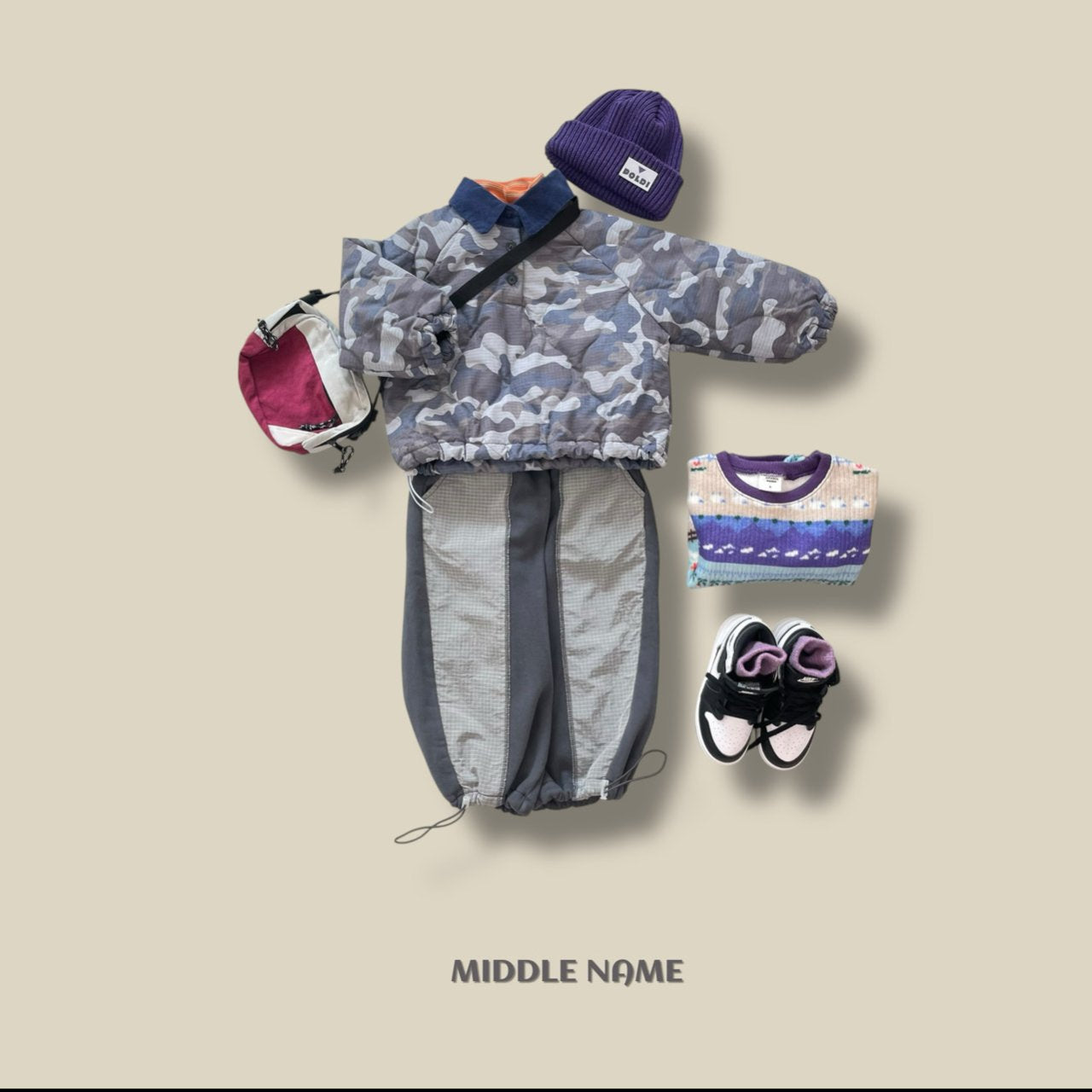 【予約】camouflagey bonding T  / middle name (S-JM)