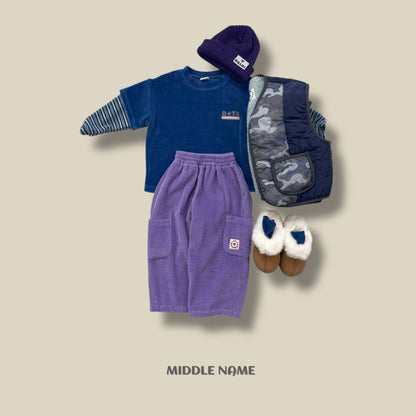 【予約】velour layered T  / middle name (S-JM)