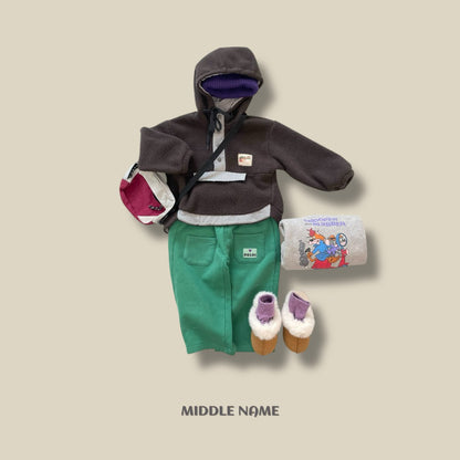【予約】fleece hood anorak  / middle name (S-JM)