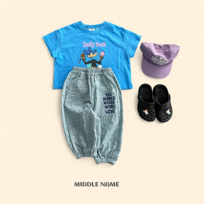 【予約】check jogger pants / middle nameS-JM