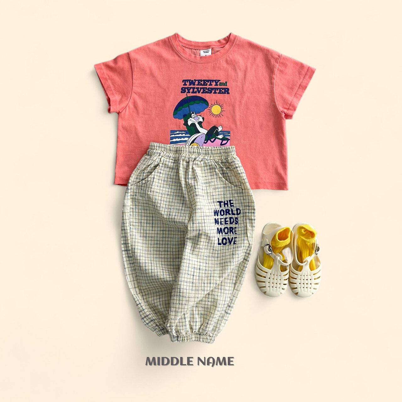 【予約】check jogger pants / middle nameS-JM