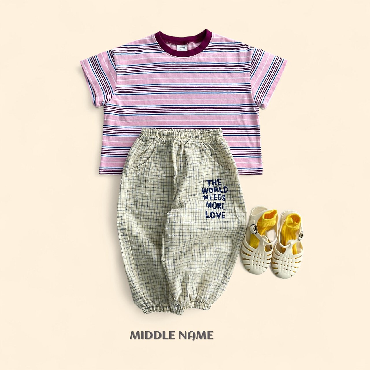 【予約】check jogger pants / middle nameS-JM