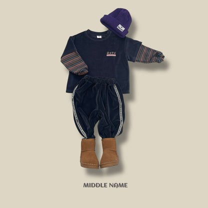 【予約】velour layered T  / middle name (S-JM)