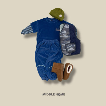 【予約】velour layered T  / middle name (S-JM)