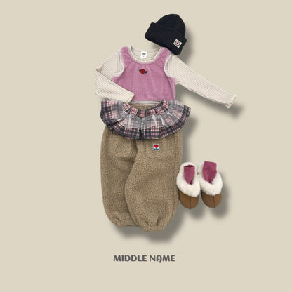 【予約】rib lace T  / middle name (S-JM)